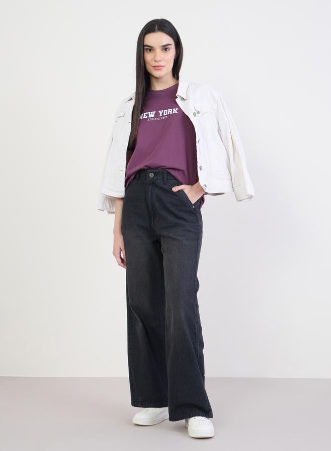 ستايلي جينز بخصر عالي وأرجل واسعة - Image 4